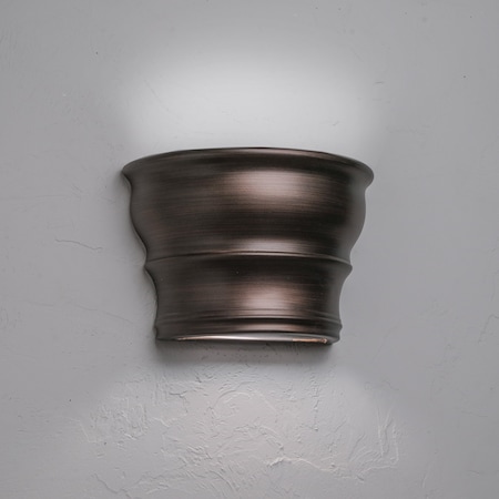 Velletri 9in. Ceramic Outdoor Wall Light, Antique Copper Finish